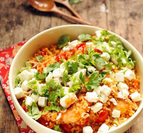 Salade de boulgour au fromage de brebis