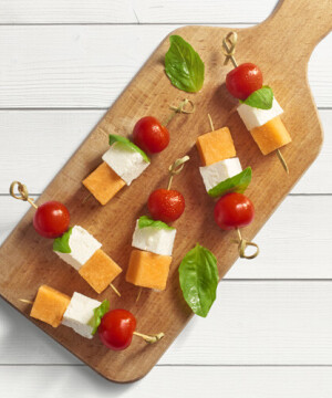 Brochettes de Melon au fromage de brebis