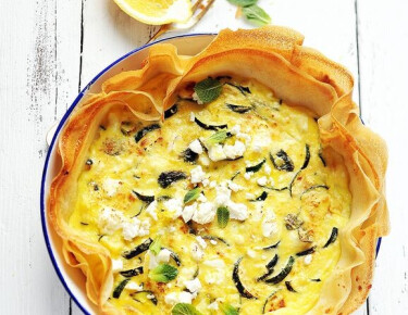 Tarte aux courgettes et au fromage de brebis