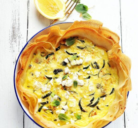Tarte aux courgettes et au fromage de brebis