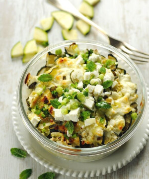 Gratin de courgettes au fromage de brebis