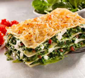 Lasagnes aux épinards et au fromage de brebis