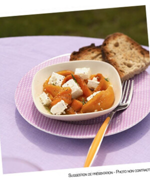 Salade de poivrons grillés au fromage de brebis