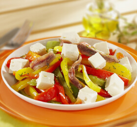 Salade de poivrons aux anchois