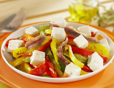 Salade de poivrons aux anchois