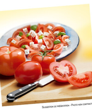 Salade de tomates au fromage de brebis