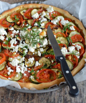 Tian de légumes au fromage de brebis