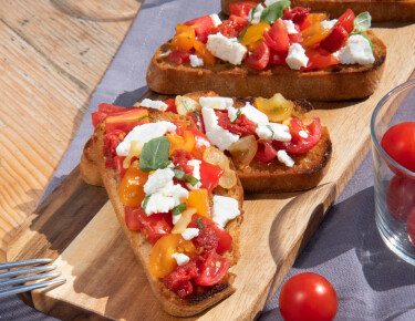 Bruschetta au fromage de brebis