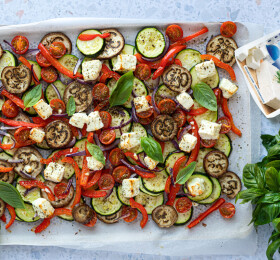 Plaque de légumes rôtis à la feta